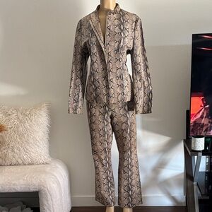 Snake Print Boot Cut Jumpsuit